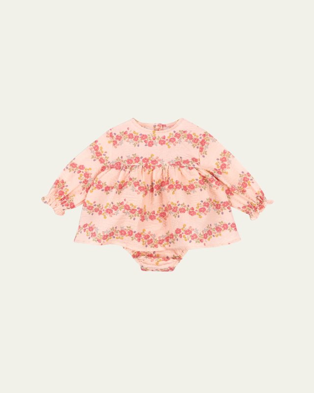 Girl's Frill Floral Dress, Size 3M-18